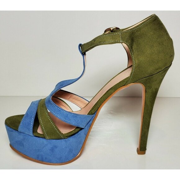 PRIMADONNA COLLECTION WOMEN EURO SIZE BLUE/GREEN 4.5 INCH HEEL  08211 MI - Picture 3 of 12
